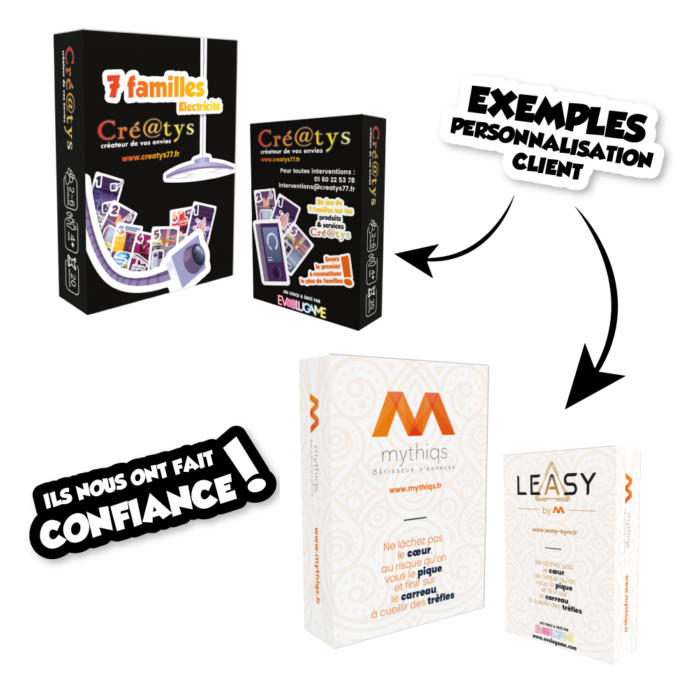 exemple d'étui pour jeu de carte personnalisé