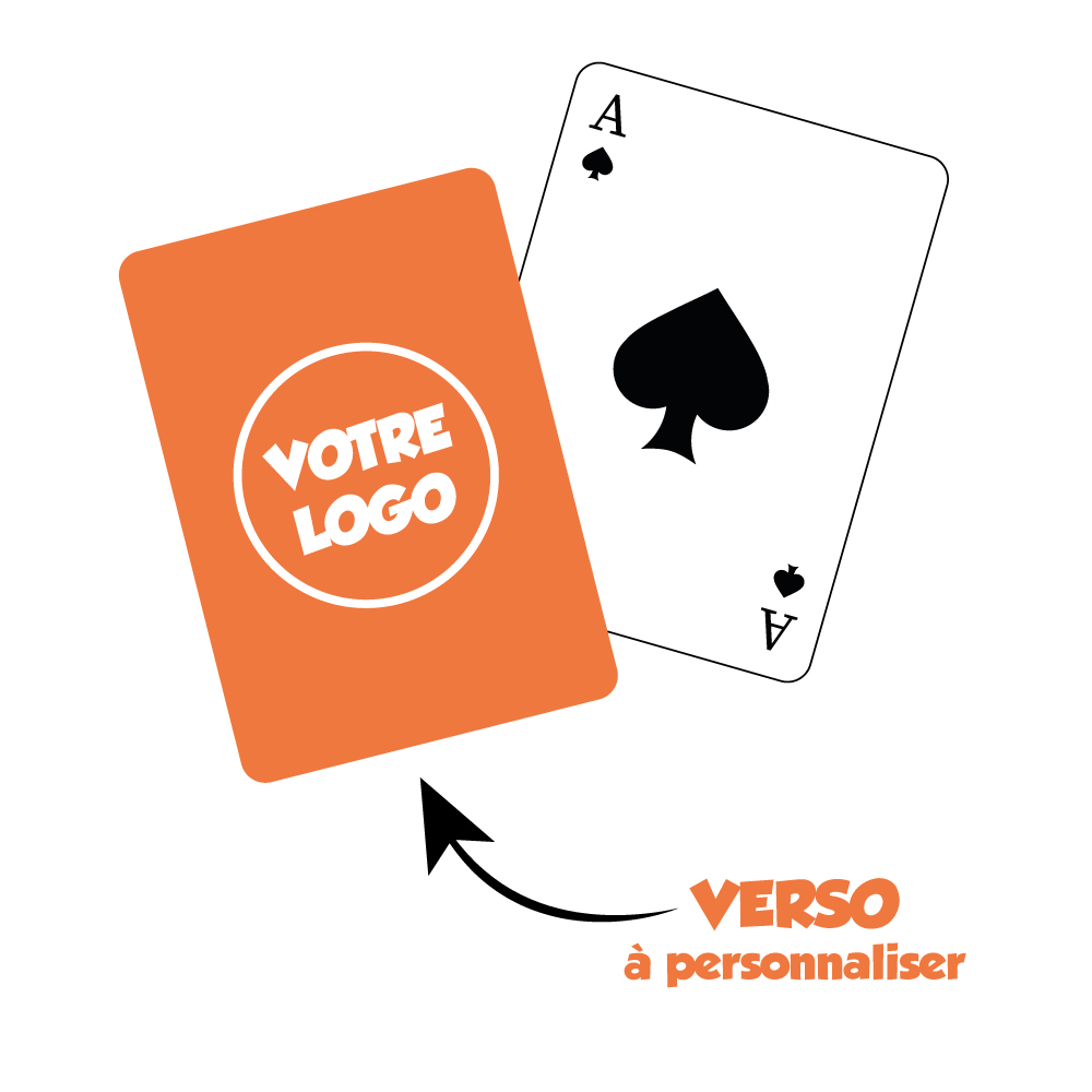 personnalisation du verso de la carte du jeu personnalisé classique modèle symetrie